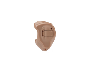 in the ear hearing aid in light brown
